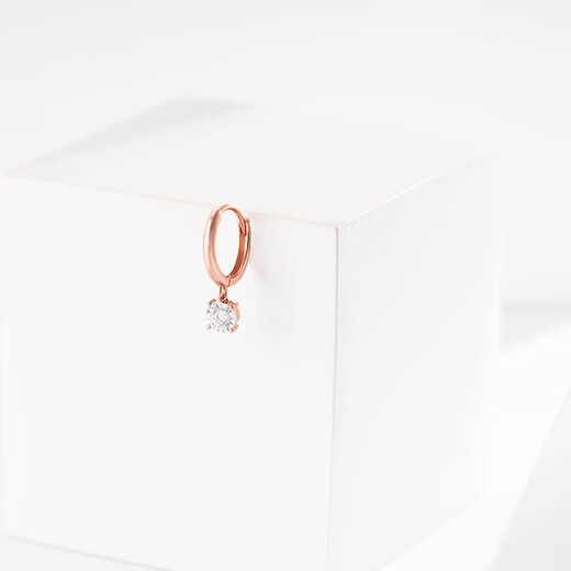 Trendy Acer round flash 18K gold diamond earrings color gold earrings fashion high-end birthday gift for girlfriend red 18K single style