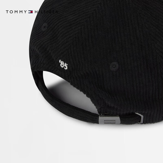 Tommy Hilfiger25 Nuevo otoño e invierno Cororado para hombres RETRO RETRO Capas de béisbol de béisbol bordado Simple Baseball 13583 Black BDS One Size (circunferencia de la cabeza 55-61 cm)