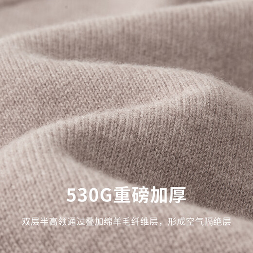 Judger 100% sheep wool Judger men's wool cardigan 2025 autumn and winter new half turtleneck zipper sweater jacket