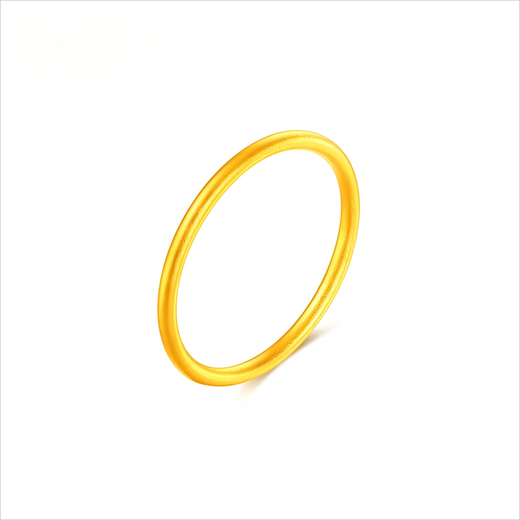 Lao Fengxiang's ancient pure gold ring classic gold ring women's pure gold Christmas Eve Christmas gift for girlfriend and wife Pure gold ring about 0.5g classic brand gift box 9# ring mouth