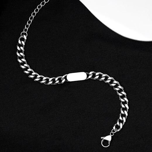 MZMZ Platinum Bracelet Men's pt950 Platinum Cuban Fashion Decoration Accessories Double Eleven Birthday Gift for Boyfriend Local Warehouse/Next Day Delivery - Light Luxury Cuban Bracelet (18+5cm) Sold Out