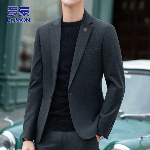 ROMON suit men's autumn and winter business professional formal casual suit men's wedding groom's best man's dress jacket