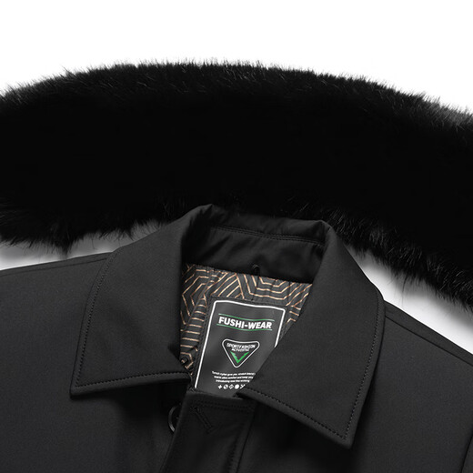 Woodpecker (TUCANO) cotton-padded jacket for men 2025 winter new style men's detachable large fur collar Northeastern cotton-padded jacket thick coat dad cold-proof fleece jacket navy blue plus velvet thickening XL