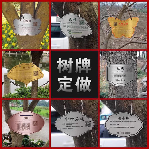 Hetuo tree sign, stainless steel tree sign, customized tree information, acrylic tree sign, introduction sign, customized stainless steel tree sign