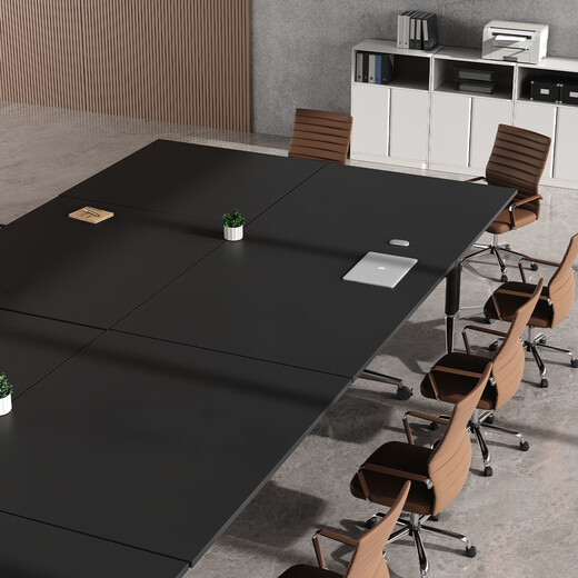 迈亚家具折叠会议桌可移动长条桌移动拼接折叠桌多功能大书桌培训桌包送装 1.6*0.8米 商务黑【无插排】包安装