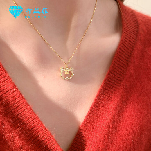 Xinheming light luxury necklace silver tiger female niche design pendant 2025 new high-end clavicle chain gold color