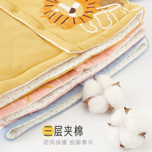 MIANDABAN детский стеганый комплект термобелья, детское осенне-зимнее трехслойное тонкое хлопковое утепленное хлопковое пальто и штаны для мальчиков и девочек, новая зимняя одежда серо-синего + темно-синего 100 см