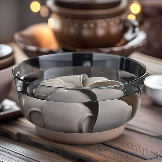 Tea washer pen, tea bowl water, Meng cup utensils, ceramic Kung Fu tea set, tea ceremony accessories, gum bowl, high temperature resistant, high temperature resistant, 1000ml tea washer