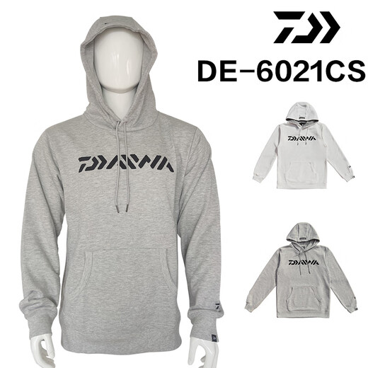 Dayiwa DE-6021CS hooded sweatshirt jacket fishing wear loose casual hoodie outdoor sports white L