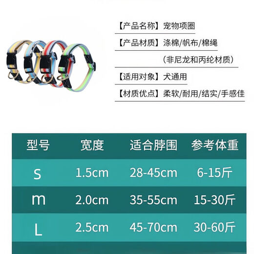 Yanxiang pet canvas collar dog collar puppy collar dog collar adjustable collar collar dog collar red XS- (width 1.5cm suitable for 8-15Jin Jin is equal to 0.5 kg)