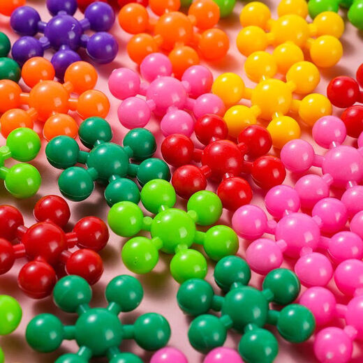 Puzzle boys and girls handmade snowflake hexagonal children's toys thickened plum blossom three-dimensional early education puzzle 17 plum blossom building blocks experience pack