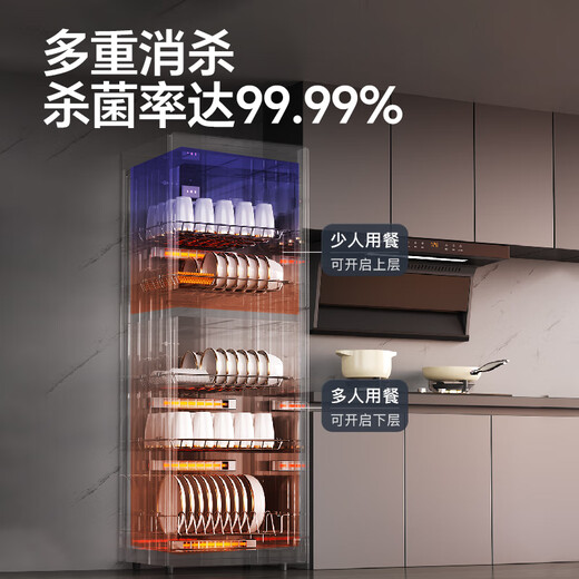 Canbo Disinfection Cabinet Household Vertical Disinfection Cupboard Large Capacity Commercial Tableware Storage Disinfection Cabinet Double Door High Temperature Two-Star Cupboard National Subsidy XDZ320-C19