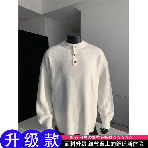 Main style (ZHUYIFAN) Lei Jun's same style gray sweater large size Henry collar sweater men's lazy style inner base sweater jacket dark gray (high quality upgraded version) L (recommended 115-130 Jin Jin is equal to 0.5 kg)