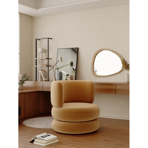 Jie Yun Mao round stool Internet celebrity creative makeup stool bedroom dressing stool modern simple small apartment home dressing table stool new double round dressing stool-default velvet green