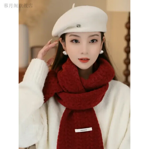 Rongyuege beret women's 2025 new autumn and winter warm and elegant fashion face-showing little painter's hat beret Ankola red woolen beret one size