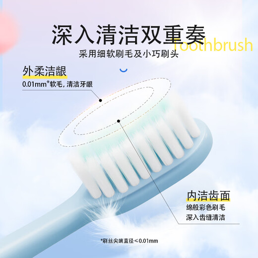 FROG adult toothbrush densely planted with soft bristles to protect gums and clean oral cavity 1 toothbrush (given color is random)