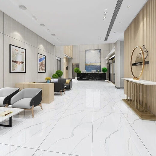 Qiaobolai Guangdong Foshan Marble Tiles 600x1200 salon carreaux de sol brillant les carreaux muraux de salle de bain blanc milours orange rouge 12806