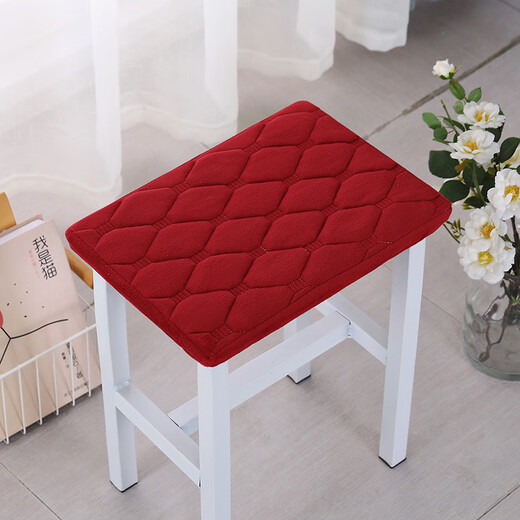 Thickened rectangular stool cover rectangular stool cushion primary school student stool cover dressing table stool cover piano stool cover gold velvet fabric plain purple rectangular 25x35cm edging cloth 5cm