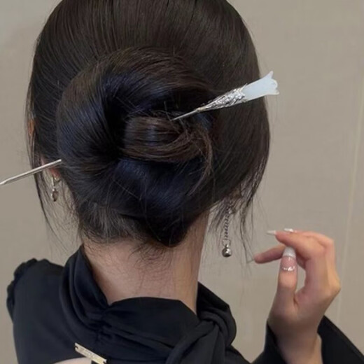 Hairpin Ancient Style Magnolia Flower Hairpin New Chinese Style High-end Daily Hairpin Hanfu Hairpin Hair Accessory Gift Fenghuaxue
