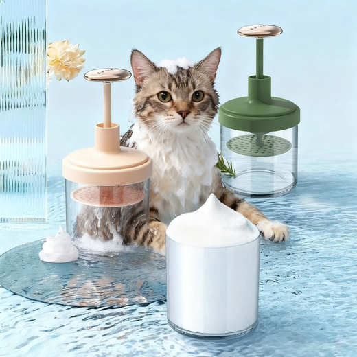 Jingdong Express Pet Bath Foamer Automatic Rebound Shower Gel Pet Foam Press Foamer Upgraded Foaming Net-1