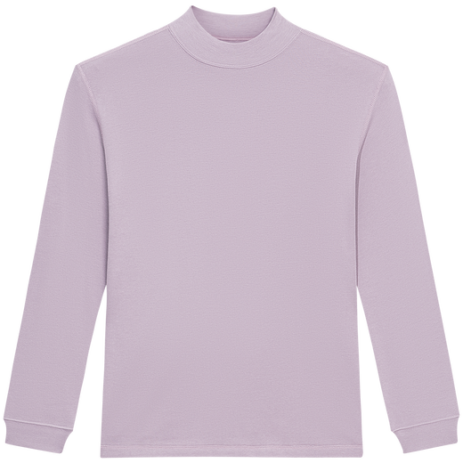 Tongniu Youfang Cotton Men's and Women's Autumn Clothes Autumn and Winter Couple's Bottoming Shirt Women - Xia Gray Purple (Half Turtle Collar) L (170/95)