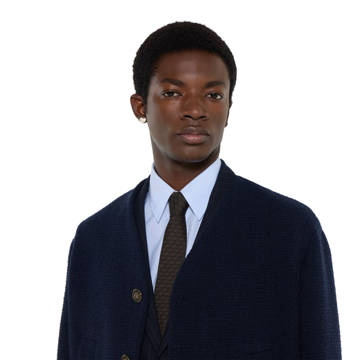 GUCCI Gucci GG Mulberry Silk Jacquard Tie New Style Gift Black and Yellow One Size