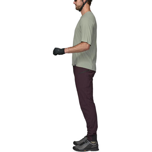 Patagonia short-sleeved T-shirt men's Cap Cool C1 series Trail Bike Henley solid color black BLK M