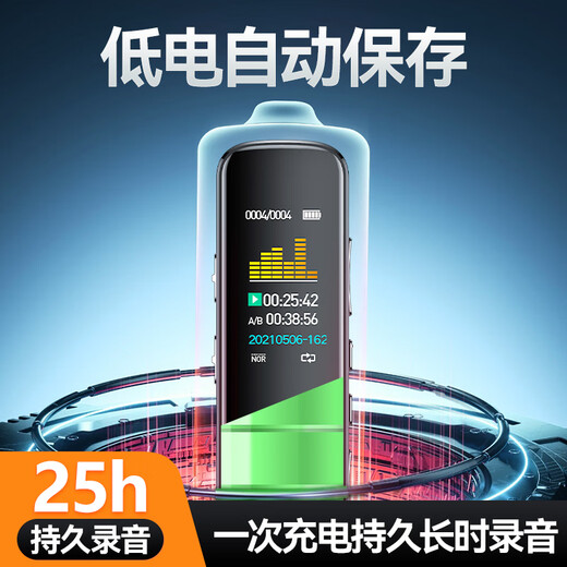 Xulin Germany recording pen for students to carry with them in class, with high-definition noise reduction, special learning recording and playback, automatic conversion to text, meeting minutes, large capacity battery, ultra-long standby, super flagship version, twenty levels of noise reduction + color screen + larger battery, 256G, free lanyard + AI to text card