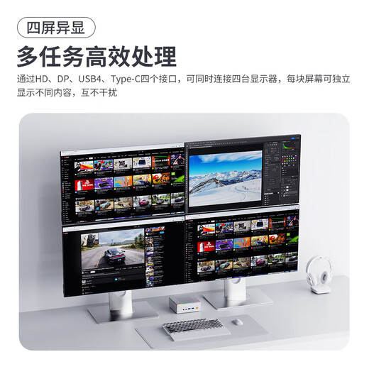 Panlei Mini Host New AMD Ryzen R9 7940HS Mini Host 32G 1TB High Performance Game Office AI Desktop Mini Computer Subsidy