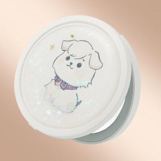 网红ins爱心手柄补妆镜可爱女生手持镜爱心镜随身便携手持学生化妆镜 LED随身折叠化妆镜白色