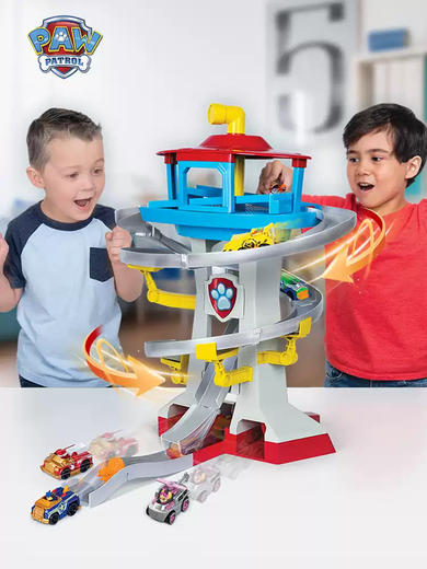 Genuine Wangwang Team made great contributions to the watchtower headquarters base rescue track alloy car watchtower children's toys 16795 watchtower track set includes 6 alloy car