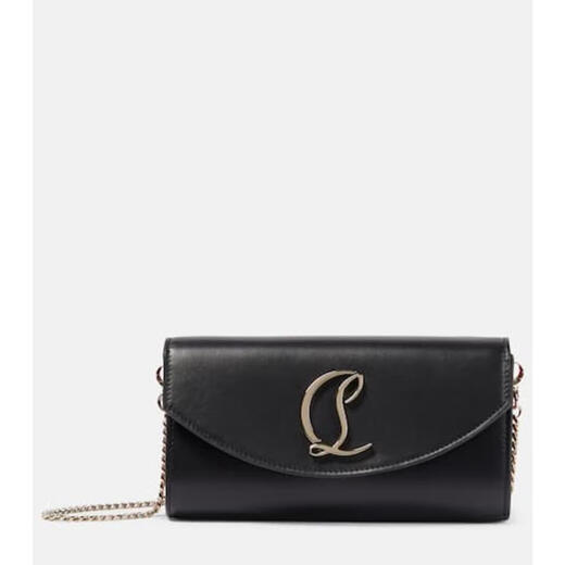 Lobotin Light Luxury Women's Leather Chain Wallet Black One Size