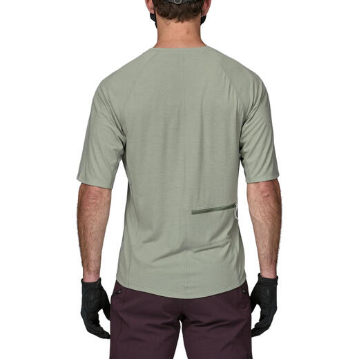 Patagonia short-sleeved T-shirt men's Cap Cool C1 series Trail Bike Henley solid color black BLK M