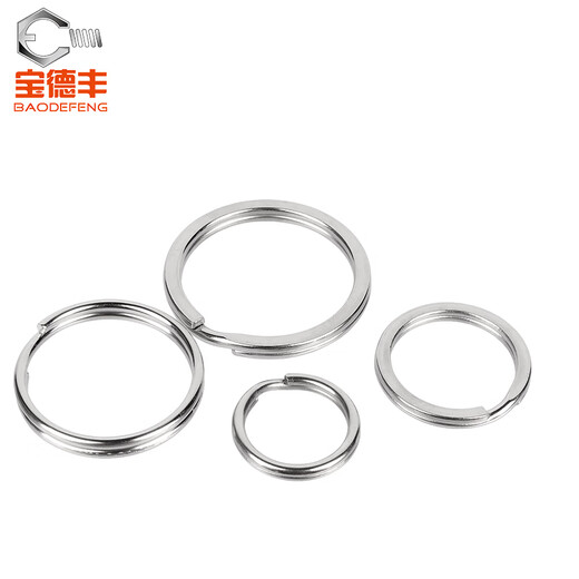 Baodefeng 304 stainless steel new aperture round key ring thickened size circle practical iy car key chain accessories aperture 1.5x28mm (20 pcs)
