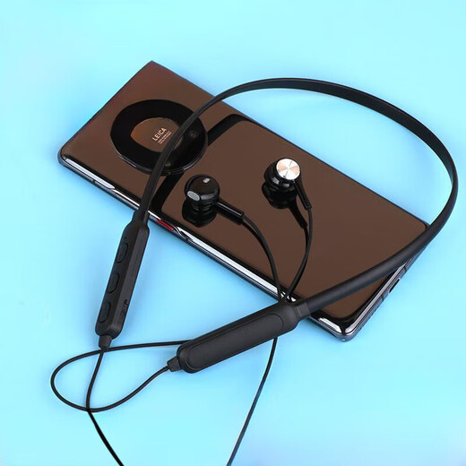 Low-latency Bluetooth headset wireless neck-mounted sports 2025 new high-definition call high-quality G05 black high-end call noise reduction + cloud-sensing wear