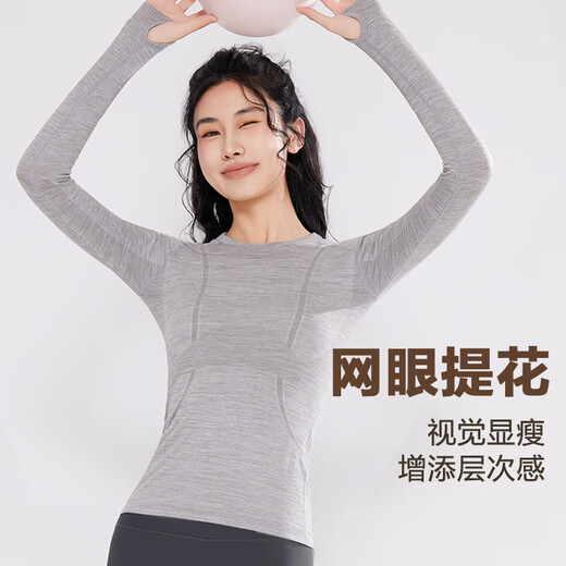 VICTORIATOURIST Sports T-shirt Women's Autumn and Winter Yoga Wear Tops Running Fitness Wear Pilates Training Slim Long Sleeve Bottoming Shirt Black M