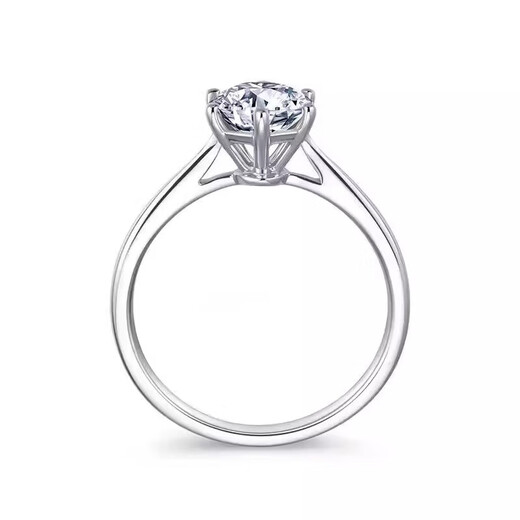 I Do platinum PT950 diamond ring for women classic six-prong 1 carat cultivated diamond ring wedding ring proposal wedding gift for wife classic six-prong 1 carat diamond size 14