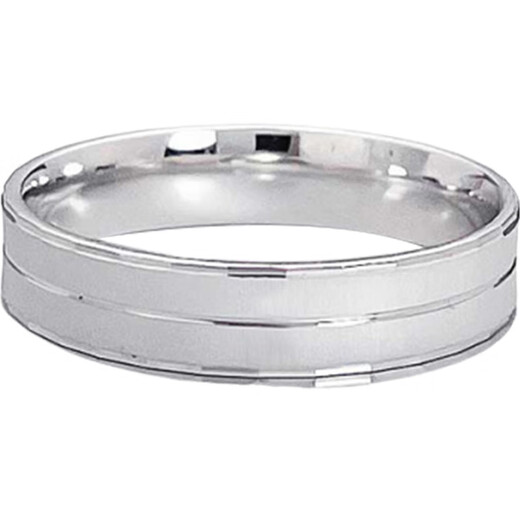 Lao Fengxiang platinum ring platinum double layer ring couple ring gift girlfriend girlfriend gift platinum jewelry platinum men's ring about 5.87g