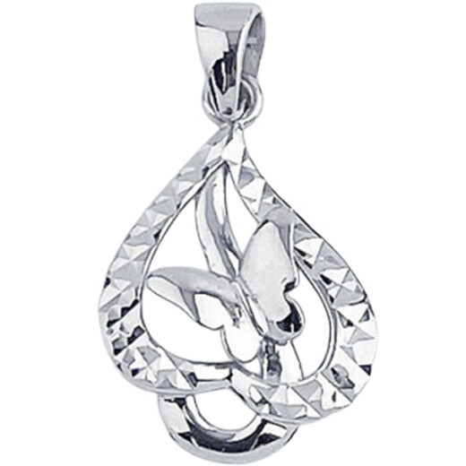 CHINA GOLD PT950 platinum love heart-shaped lock bag pendant platinum spliced fairy butterfly flying pendant about 1.7g/platinum spliced fairy butterfly flying pendant