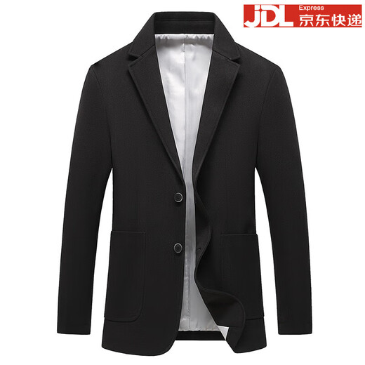 BOSS Casual Suit Jacket Men's Spring and Autumn High-end Brand Brushed Men's Suit Single-piece Top Single Suit No-Iron Black XL 180