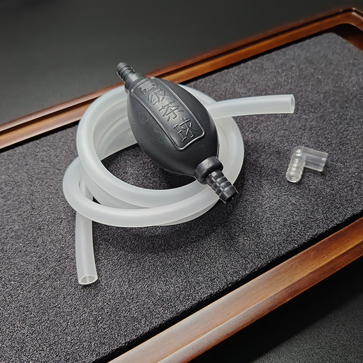 Tea tray drain pipe, tea set accessories, absorbent ball, tea pipe, tea table, tea table, leaking pipe, water outlet hose, elastic water ball + white drain pipe 1 meter with elbow