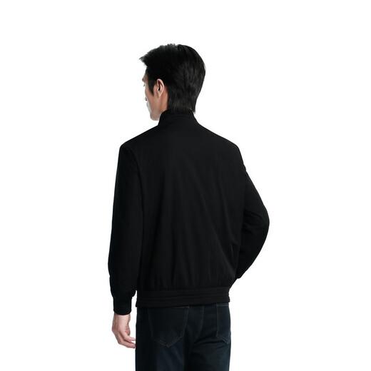 Powerful men's jacket men's baseball collar solid color casual spring and autumn short jacket men | BKDE3288 Black L