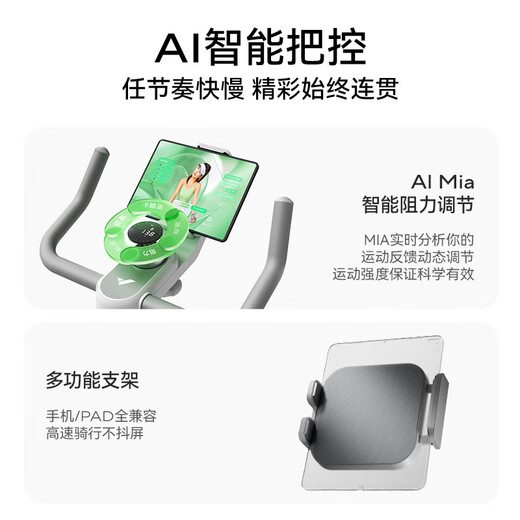 Merach (MERACH) spinning bicycle home smart resistance-adjustable self-generating fitness equipment indoor silent bicycle Jueying ONE 2nd generation 2nd generation PRO-12KG flywheel set-AIMia personal trainer