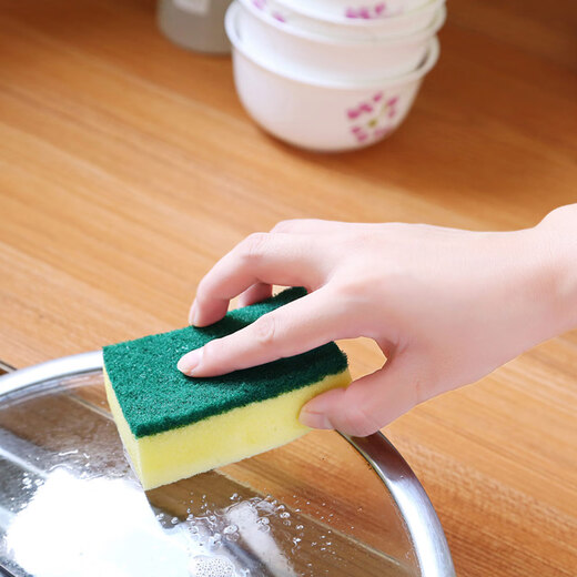 Jiecheng 4-pack sponge scouring block scouring wipes pot and dishwashing scouring pad rag
