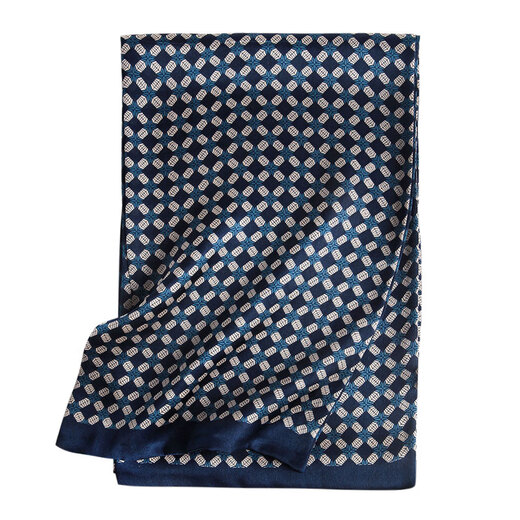 Shijanu new men's summer scarf 2025 new thin silk scarf suit shirt neck guard elegant and extraordinary_(155*26cm)