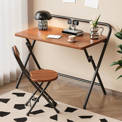 Zhuobo computer table folding table desk study table BZ20 walnut color 80*48cm
