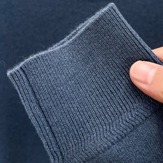 JASONWOOD high-end brand men's pure woolen sweater for men 2025 autumn and winter American solid color simple round neck thickened soft sweater high-end earl red brand straight hair M recommendation 90-120Jin Jin equals 0.5 kg