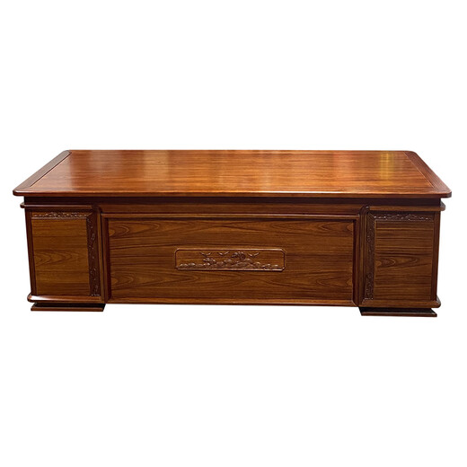 New Chinese style desk and bookcase combination all solid wood boss desk and chair rosewood executive desk desk office furniture rosewood color 2.2m desk