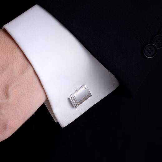 Gemelos para camisa KFLK, clavos para botones franceses, clavos para puños, botones metálicos para camisa de hombre, regalo de cumpleaños empresarial, plateado L714