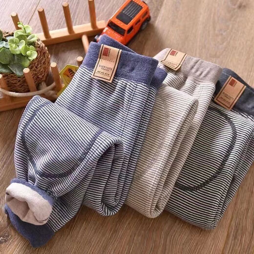 
Tutu Xiaoxiang Defeng fever medium and large children's autumn and winter plus velvet warm pants autumn pants bottomed cotton wool pants school uniform artifact khaki plus velvet thickened 110 recommended height 100-110cm